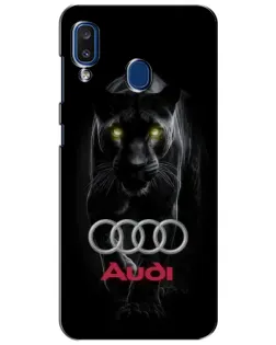 Чехол для Samsung Galaxy a20 2019 (A205F) с картинкой «Пантера и Audi»