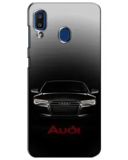 Чехол для Samsung Galaxy a20 2019 (A205F) с картинкой «Audi — градиентный контур»