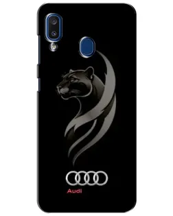 Чехол для Samsung Galaxy a20 2019 (A205F) с картинкой «Графика — пантера и Audi»