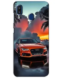 Чехол для Samsung Galaxy a20 2019 (A205F) с картинкой «Audi — закат»