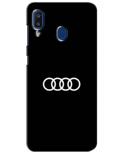 Чехол для Samsung Galaxy a20 2019 (A205F) с картинкой «Audi White Logo»