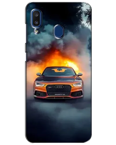 Чехол для Samsung Galaxy a20 2019 (A205F) с картинкой «Audi в огненном дыму» Чехол для Samsung Galaxy a20 2019 (A205F) с картинкой «Audi в огненном дыму»