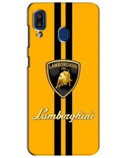 Чехол для Samsung Galaxy a20 2019 (A205F) с картинкой «Lamborghini Stripe желтый»