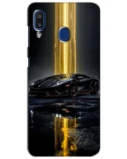 Чехол для Samsung Galaxy a20 2019 (A205F) с картинкой «Ночной Lamborghini драйв»