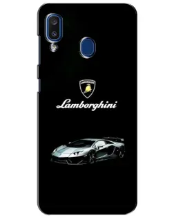 Чехол для Samsung Galaxy a20 2019 (A205F) с картинкой «Логотип Lamborghini классика»
