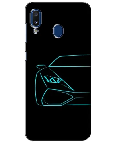 Чехол для Samsung Galaxy a20 2019 (A205F) с картинкой «Голубой силуэт Lamborghini» Чехол для Samsung Galaxy a20 2019 (A205F) с картинкой «Голубой силуэт Lamborghini»