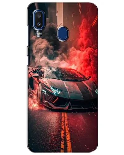 Чехол для Samsung Galaxy a20 2019 (A205F) с картинкой «Lamborghini красный дым» Чехол для Samsung Galaxy a20 2019 (A205F) с картинкой «Lamborghini красный дым»