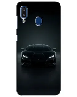 Чехол для Samsung Galaxy a20 2019 (A205F) с картинкой «Черный Lamborghini Aventador»