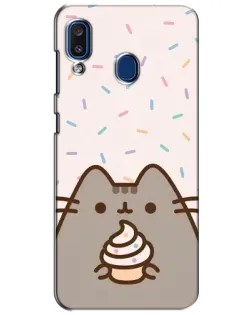 Чехол для Samsung Galaxy a20 2019 (A205F) с картинкой «Пушин с кексом»