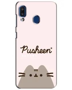 Чехол для Samsung Galaxy a20 2019 (A205F) с картинкой «Pusheen логотип»