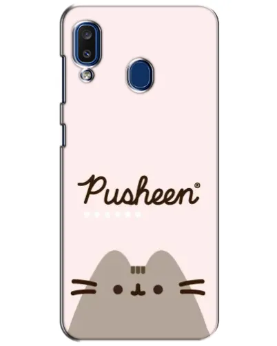 Чехол для Samsung Galaxy a20 2019 (A205F) с картинкой «Pusheen логотип» Чехол для Samsung Galaxy a20 2019 (A205F) с картинкой «Pusheen логотип»