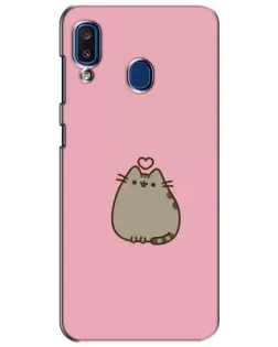 Чехол для Samsung Galaxy a20 2019 (A205F) с картинкой «Pusheen сердце»