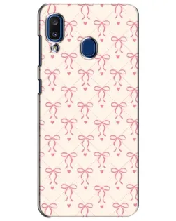Чехол для Samsung Galaxy a20 2019 (A205F) с картинкой «Розовые бантики Coquette»