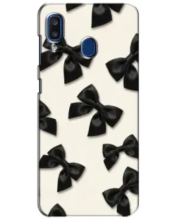 Чехол для Samsung Galaxy a20 2019 (A205F) с картинкой «Черные бантики»