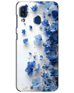 Чехол для Samsung Galaxy a20 2019 (A205F) с картинкой «Голубой цветочный каскад»