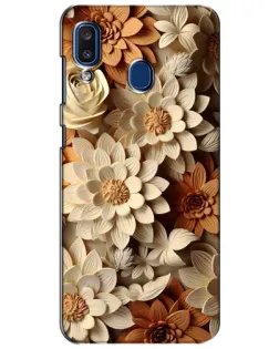 Чехол для Samsung Galaxy a20 2019 (A205F) с картинкой «Бежевый флористический декор»