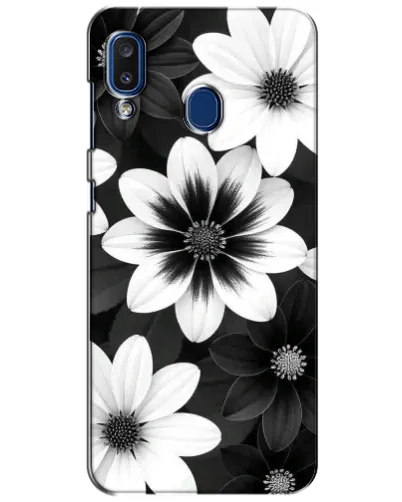 Чехол для Samsung Galaxy a20 2019 (A205F) с картинкой «Монохромные астры» Чехол для Samsung Galaxy a20 2019 (A205F) с картинкой «Монохромные астры»