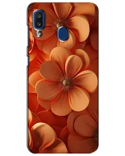 Чехол для Samsung Galaxy a20 2019 (A205F) с картинкой «Оранжевый макро цветок»