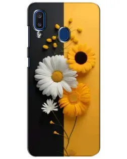 Чехол для Samsung Galaxy a20 2019 (A205F) с картинкой «Подсолнух и ромашка»