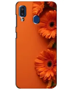 Чехол для Samsung Galaxy a20 2019 (A205F) с картинкой «Оранжевые герберы»