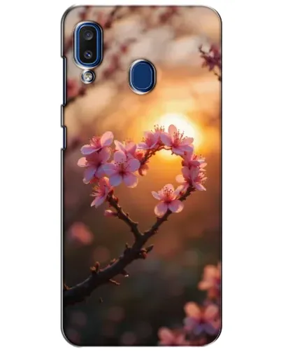 Чехол для Samsung Galaxy a20 2019 (A205F) с картинкой «Розовый цвет сердце на фоне заката» Чехол для Samsung Galaxy a20 2019 (A205F) с картинкой «Розовый цвет сердце на фоне заката»