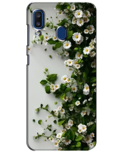 Чехол для Samsung Galaxy a20 2019 (A205F) с картинкой «Ветка мелких белых цветов» Чехол для Samsung Galaxy a20 2019 (A205F) с картинкой «Ветка мелких белых цветов»