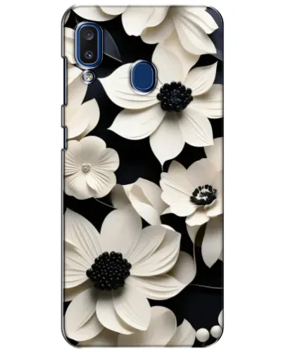 Чехол для Samsung Galaxy a20 2019 (A205F) с картинкой «Объемные белые цветы» Чехол для Samsung Galaxy a20 2019 (A205F) с картинкой «Объемные белые цветы»