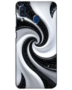 Чехол для Samsung Galaxy a20 2019 (A205F) с картинкой «Черно-белая спираль»