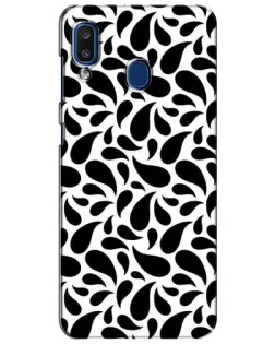 Чехол для Samsung Galaxy a20 2019 (A205F) с картинкой «Контрастные черные капли»