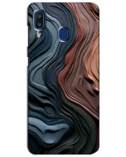 Чехол для Samsung Galaxy a20 2019 (A205F) с картинкой «Цветные волны каньона»