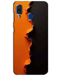 Чехол для Samsung Galaxy a20 2019 (A205F) с картинкой «Оранжевый разлом»