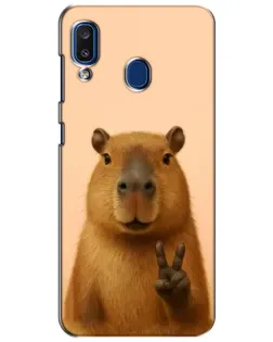 Чехол для Samsung Galaxy a20 2019 (A205F) с картинкой «Капибара виктория»