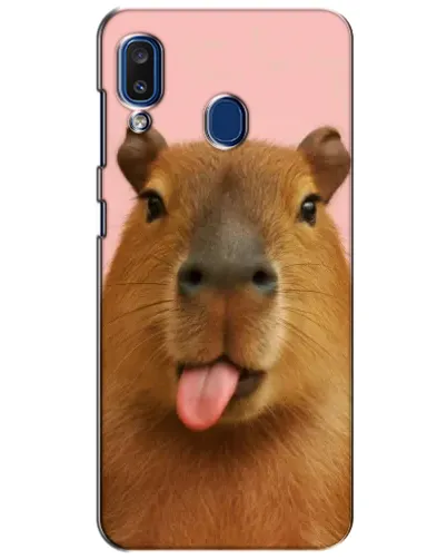 Чехол для Samsung Galaxy a20 2019 (A205F) с картинкой «Капибара с языком» Чехол для Samsung Galaxy a20 2019 (A205F) с картинкой «Капибара с языком»