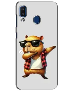 Чехол для Samsung Galaxy a20 2019 (A205F) с картинкой «Капибара рэпер даб»