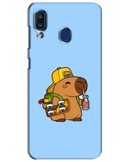 Чехол для Samsung Galaxy a20 2019 (A205F) с картинкой «Капибара на скейте»