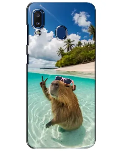 Чехол для Samsung Galaxy a20 2019 (A205F) с картинкой «Капибара на море» Чехол для Samsung Galaxy a20 2019 (A205F) с картинкой «Капибара на море»
