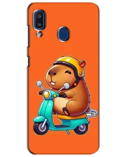 Чехол для Samsung Galaxy a20 2019 (A205F) с картинкой «Капибара на скутере»