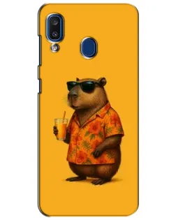 Чехол для Samsung Galaxy a20 2019 (A205F) с картинкой «Капибара на отдыхе»