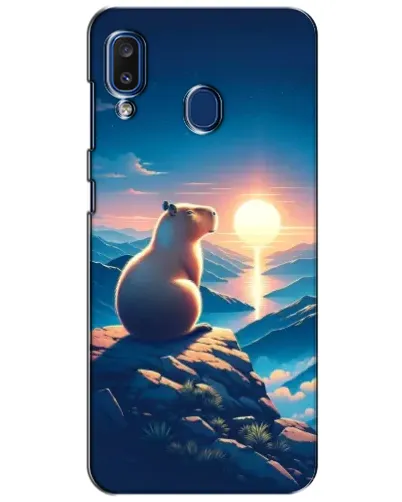Чехол для Samsung Galaxy a20 2019 (A205F) с картинкой «Закат солнца с капибарой» Чехол для Samsung Galaxy a20 2019 (A205F) с картинкой «Закат солнца с капибарой»