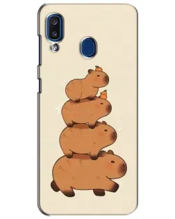 Чехол для Samsung Galaxy a20 2019 (A205F) с картинкой «Башня из капибар»