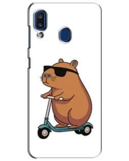 Чехол для Samsung Galaxy a20 2019 (A205F) с картинкой «Капибара на самокате»