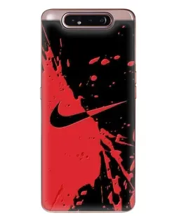 Чохол для Samsung Galaxy a80 2019 ( A805F ) з картинкою «Червоні бризки Nike»