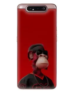 Чехол для Samsung Galaxy a80 2019 ( A805F ) с картинкой «Bored Ape в красном»