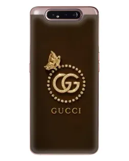 Чехол для Samsung Galaxy a80 2019 ( A805F ) с картинкой «Gucci — золотая бабочка»