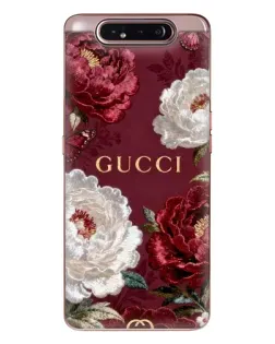 Чохол для Samsung Galaxy a80 2019 ( A805F ) з картинкою «Gucci — бордові троянди»