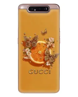 Чохол для Samsung Galaxy a80 2019 ( A805F ) з картинкою «Gucci — золоті метелики»