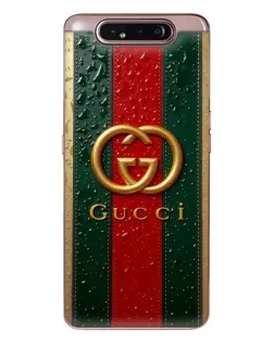 Чохол для Samsung Galaxy a80 2019 ( A805F ) з картинкою «Gucci — фірмова смуга та золото»