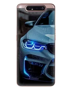 Чехол для Samsung Galaxy a80 2019 ( A805F ) с картинкой «Взгляд BMW с синими фарами» Чехол для Samsung Galaxy a80 2019 ( A805F ) с картинкой «Взгляд BMW с синими фарами»