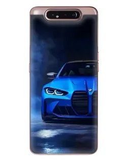 Чехол для Samsung Galaxy a80 2019 ( A805F ) с картинкой «Голубая BMW M4»