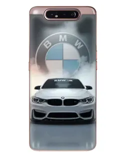 Чохол для Samsung Galaxy a80 2019 ( A805F ) з картинкою «BMW в білому диму»